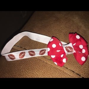Football headband bow